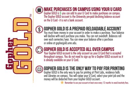 gopher gold online|U Card Student Brochure .